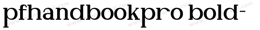 pfhandbookpro bold字体转换